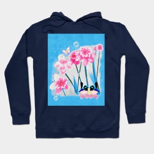 Fairy Wrens and Flowers Hoodie